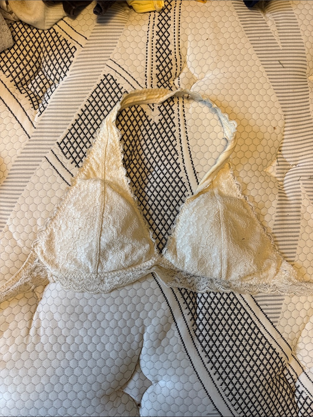 Lace navy bra